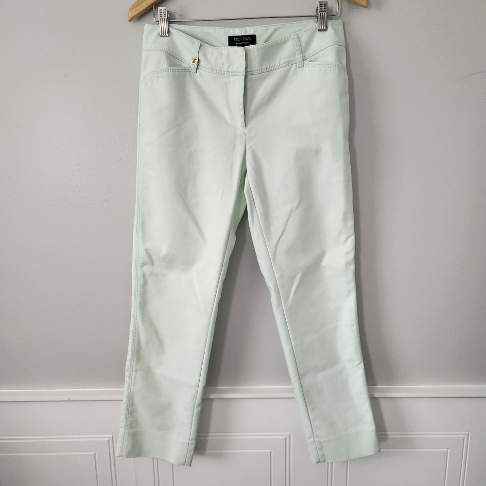 White House Black Market Perfect Form Light Green Ankle Pants Size 4R